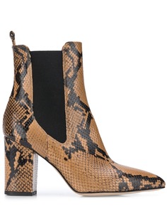 Paris Texas snakeskin effect ankle boots