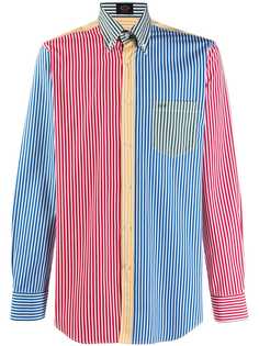 Paul & Shark striped colour-block shirt