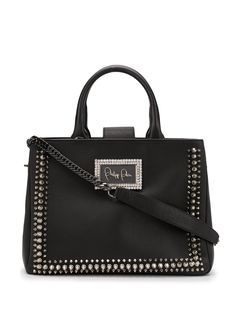 Philipp Plein сумка-тоут с кристаллами и металлическим логотипом