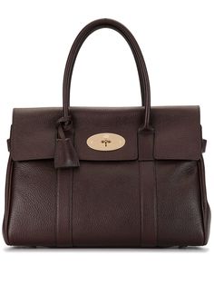 Mulberry flap twist-lock tote