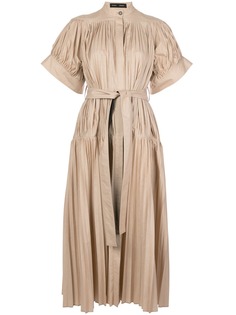 Proenza Schouler плиссированное поплиновое платье с поясом