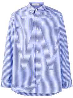 JW Anderson logo-striped long-sleeve shirt
