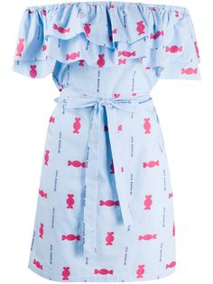 Love Moschino поплиновое платье с принтом