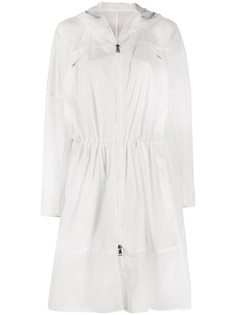 Moncler semi-sheer logo-print raincoat