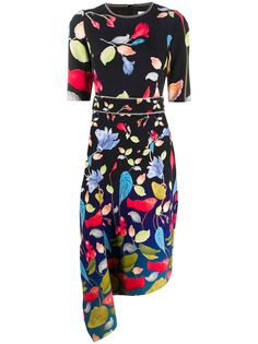 Peter Pilotto PRINTED CADY DRAPE DRESS