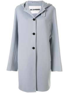 Jil Sander кашемировое пальто с капюшоном