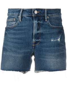 FRAME джинсовые шорты с бахромой