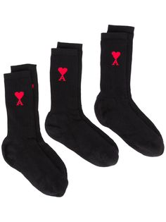 AMI комплект из трех пар носков с логотипом