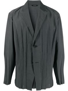 Issey Miyake Men pleated single-breasted blazer
