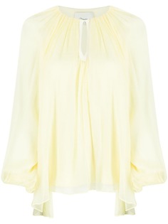 3.1 Phillip Lim SB LS BLOUSE W KEYHOLE CHIFFON