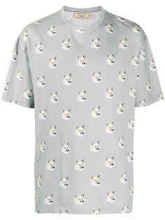 Maison Kitsuné all-over fox logo print T-shirt