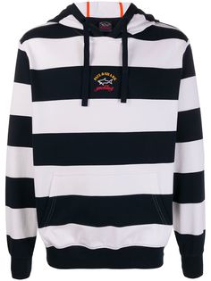 Paul & Shark logo striped hoodie