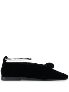 Jil Sander балетки с металлическим браслетом