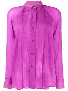 Mara Hoffman sheer long-sleeve shirt