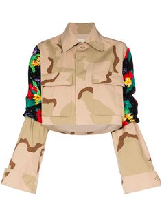 Rentrayage куртка с камуфляжным принтом и вставками
