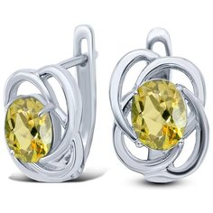Silver WINGS Серьги с цитринами