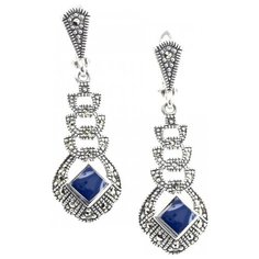 МАРКАЗИТ Серьги с лазуритами и