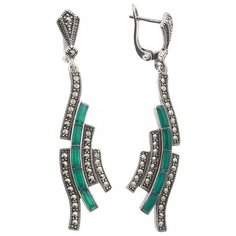 МАРКАЗИТ Серьги с хризопразами