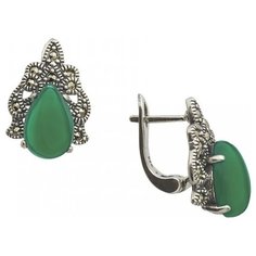 МАРКАЗИТ Серьги с хризопразами