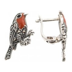 МАРКАЗИТ Серьги с эмалью и