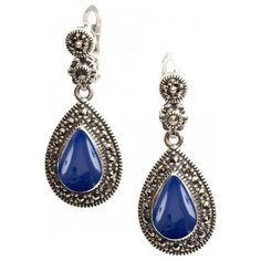 МАРКАЗИТ Серьги с лазуритами и