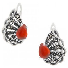 МАРКАЗИТ Серьги с сердоликами и