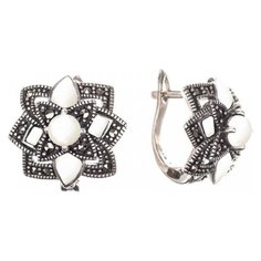 МАРКАЗИТ Серьги с перламутром и