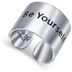 Silver WINGS Кольцо с эмалью из