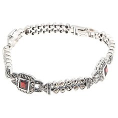МАРКАЗИТ Браслет с гранатами и