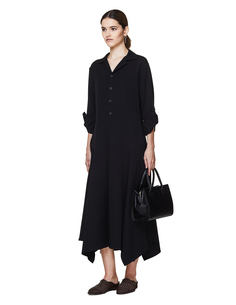 Черное шерстяное платье Yohji Yamamoto