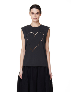 Серая майка с перфорацией Golden Goose