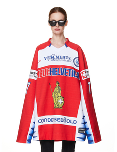 Красный хлопковый свитшот Vetements