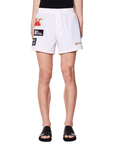 Розовые шорты с нашивками RAF Simons