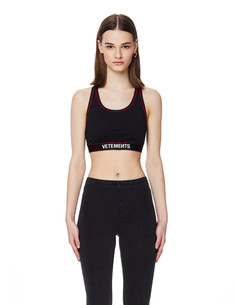 Черный спортивный топ Vetements