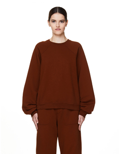 Коричневый свитшот из хлопка Haider Ackermann