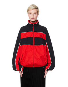 Черно-красная олимпийка с подплечниками Vetements