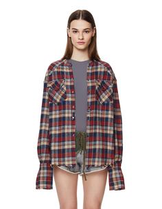 Рубашка из хлопка в клетку Greg Lauren