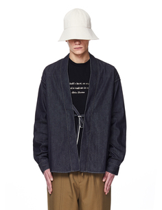 Серая хлопковая рубашка-кимоно Visvim