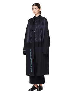 Черная парка с принтом на рукаве Haider Ackermann