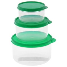 Доляна Набор контейнеров 1333868/1333869/1333870 зеленый