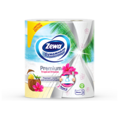 Полотенца бумажные Zewa Premium Декор двухслойные
