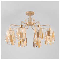 Люстра Eurosvet Scoppio 10101/8 перламутровое золото/прозрачный хрусталь Strotskis, E14, 480 Вт