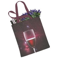 Сумка JoyArty Бокал вина в космосе (bsh_52068), текстиль