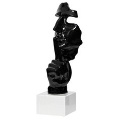 Статуэтка Garda Decor Молчание D4816, 48 см черный/белый