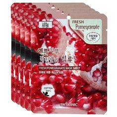 3W Clinic Fresh Pomegranate Mask Sheet тканевая маска с экстрактом граната, 23 мл, 5 шт.
