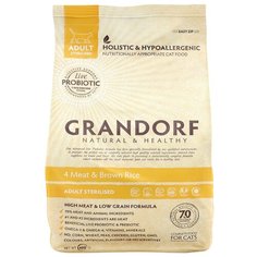 Корм для кошек Grandorf 4 Meat & Brown Rice STERILIZED 0.4 кг