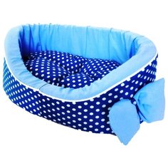Лежак для собак и кошек LOORI Z0562 55х40х18 см синий