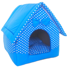 Домик для собак и кошек LOORI Нежность Z2139 34х34х37 см синий