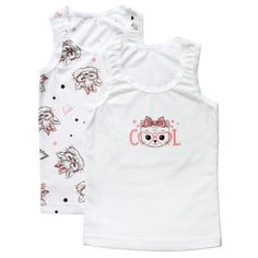 Майка Веселый Малыш размер 86, молочный/розовый