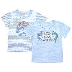 Футболка LEO размер 92, голубой Лео